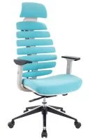 Кресло Ergo Grey (ткань бирюзовая)